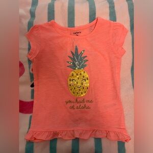 EUC Toddler girl Carter’s pineapple aloha shirt size 2T